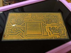 Etching the main PCB
